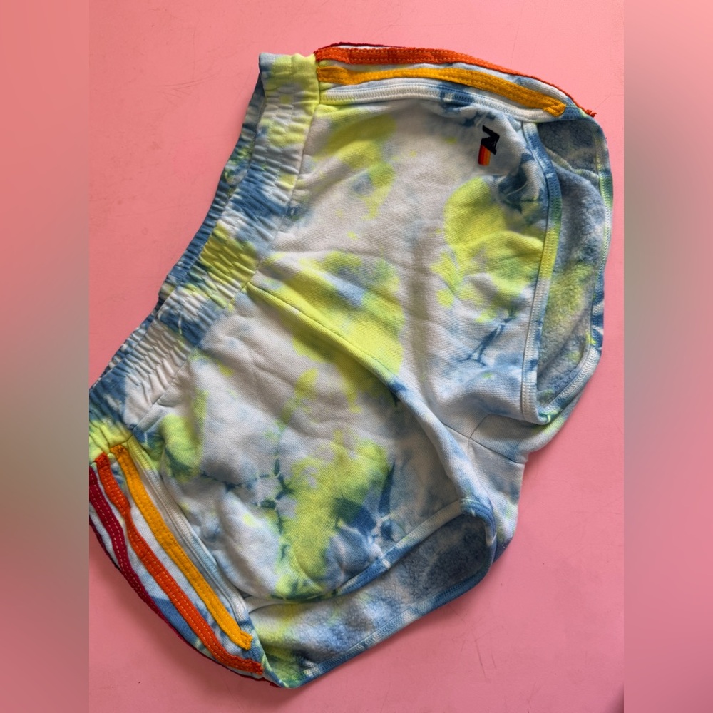 Aviator Nation Tie-Dye Shorts - Blue, Yellow, Orange